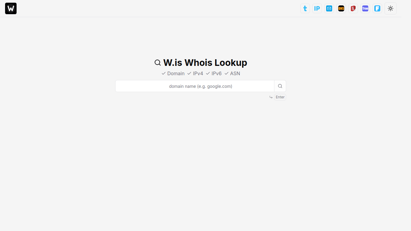 W.is Whois Lookup